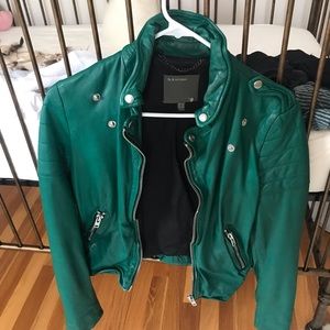 Green muuba leather jacket